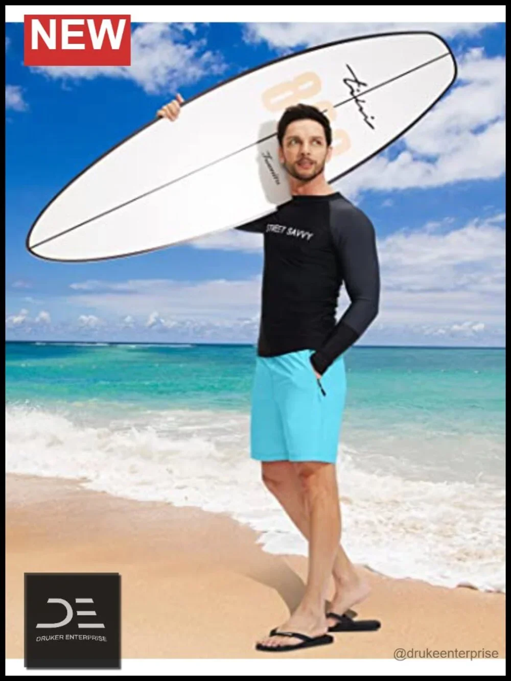 Men's Swim Trunks with Compression Liner Quick Dry Board Shorts Zipper Pockets